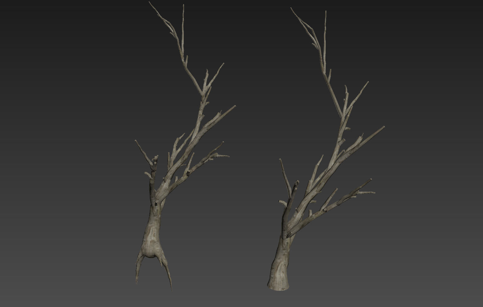 10 Old Spooky Tree Models For AAA And Mobile Games Low-poly 3D model_6