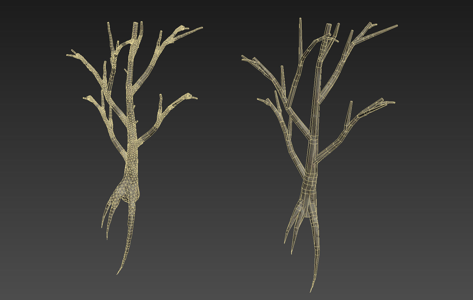 10 Old Spooky Tree Models For AAA And Mobile Games Low-poly 3D model_20