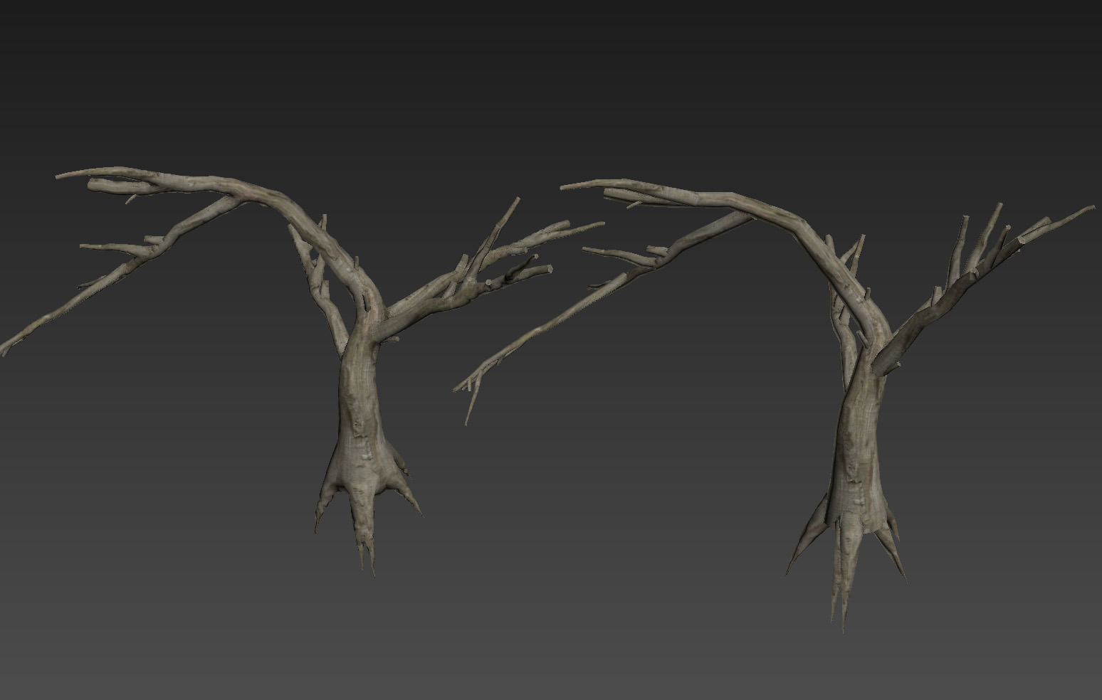10 Old Spooky Tree Models For AAA And Mobile Games Low-poly 3D model_13