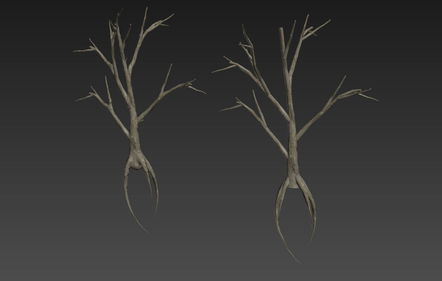 10 Old Spooky Tree Models For AAA And Mobile Games Low-poly 3D model_19