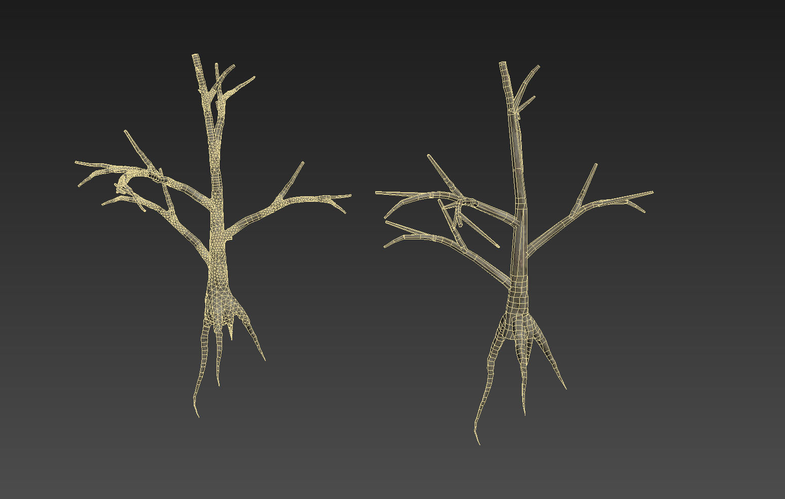 10 Old Spooky Tree Models For AAA And Mobile Games Low-poly 3D model_23