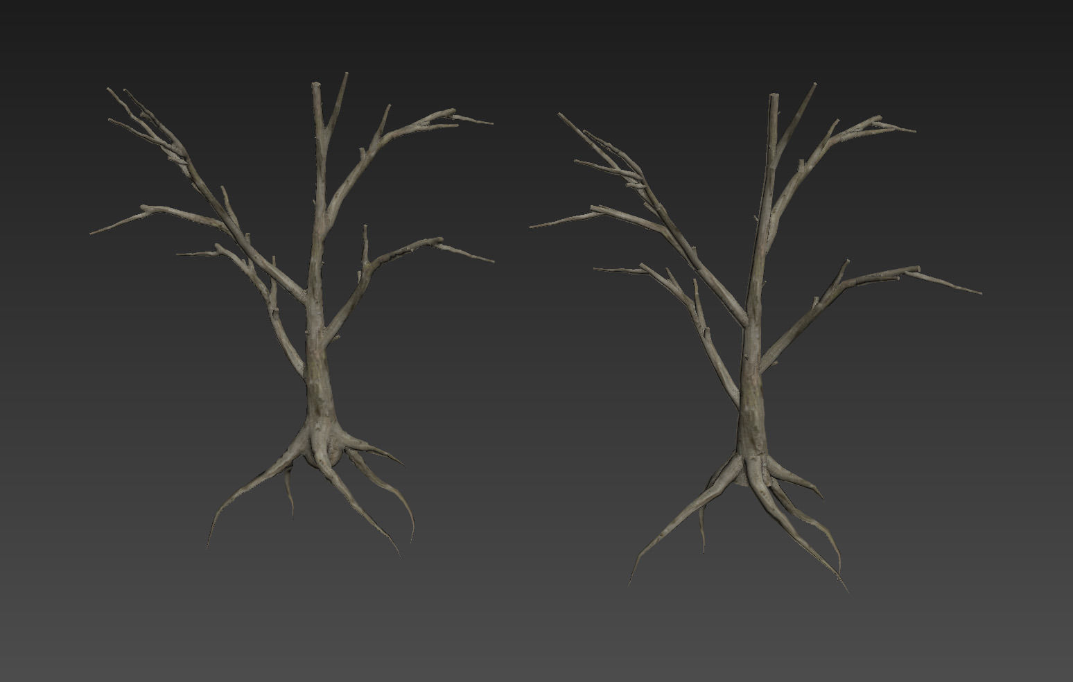 10 Old Spooky Tree Models For AAA And Mobile Games Low-poly 3D model_25