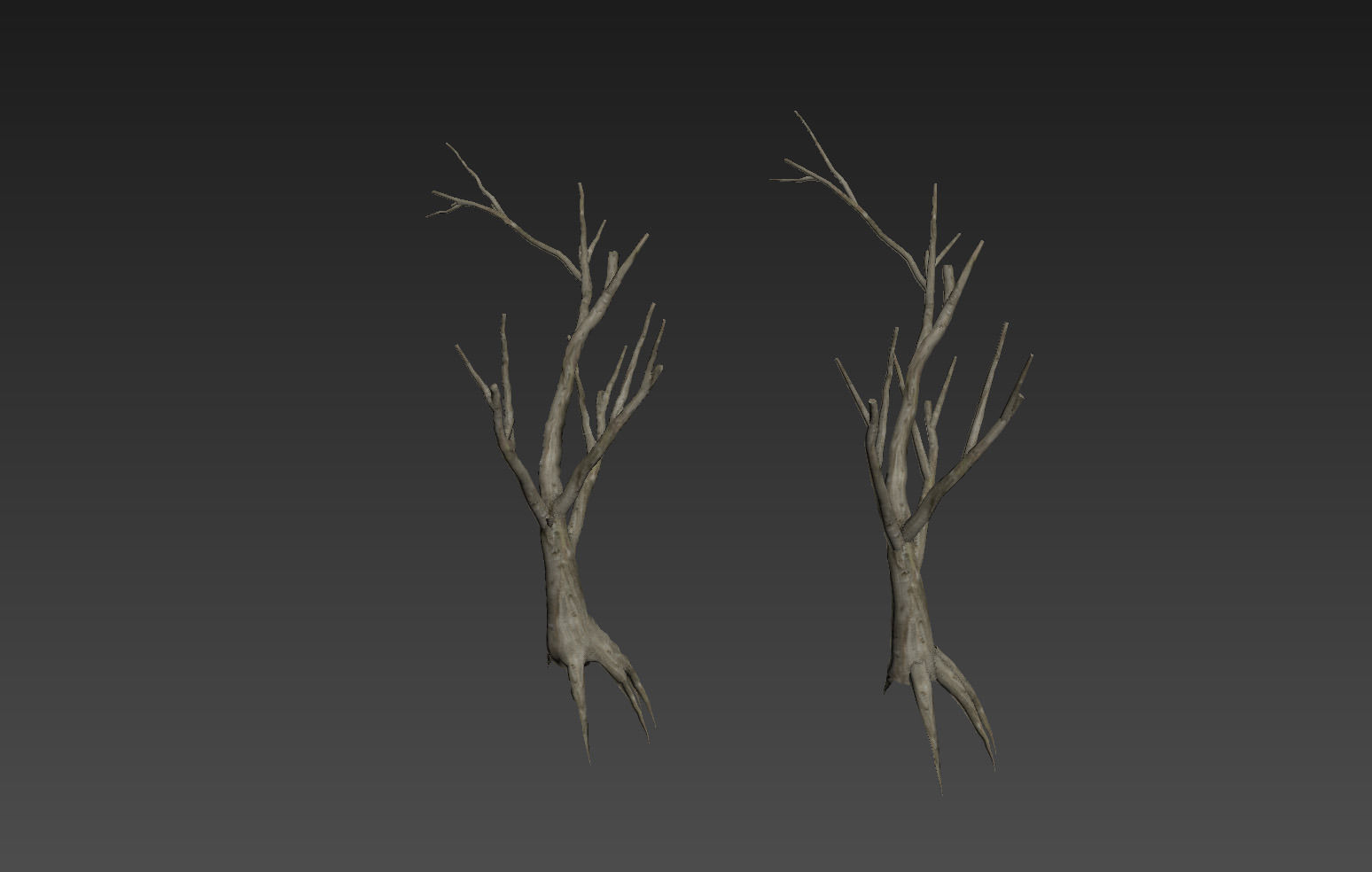 10 Old Spooky Tree Models For AAA And Mobile Games Low-poly 3D model_11