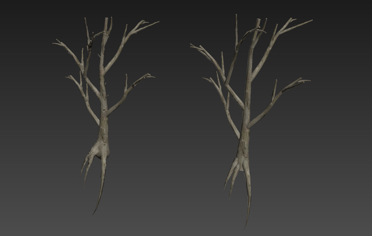 10 Old Spooky Tree Models For AAA And Mobile Games Low-poly 3D model_21