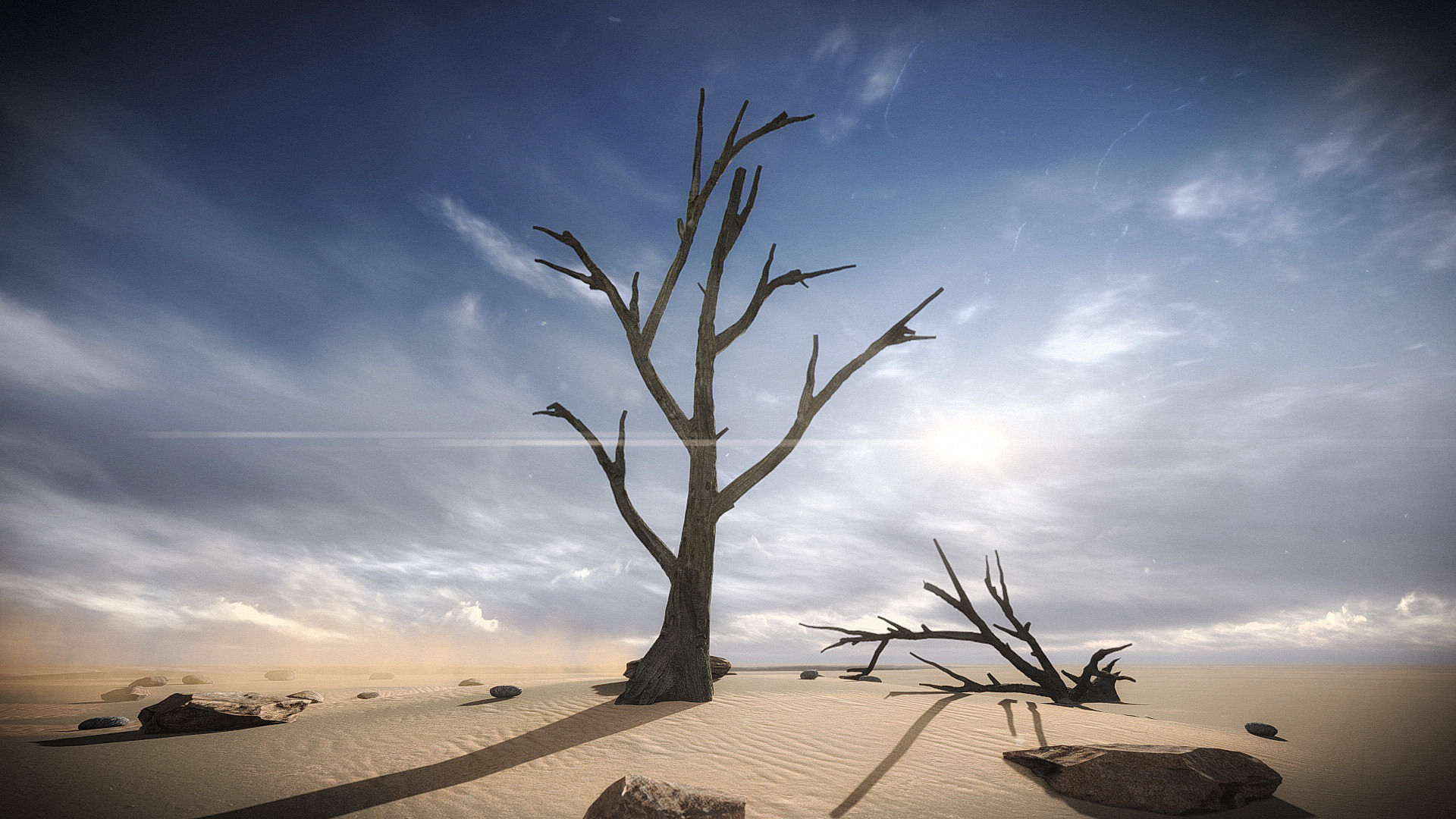 10 Old Spooky Tree Models For AAA And Mobile Games Low-poly 3D model_5