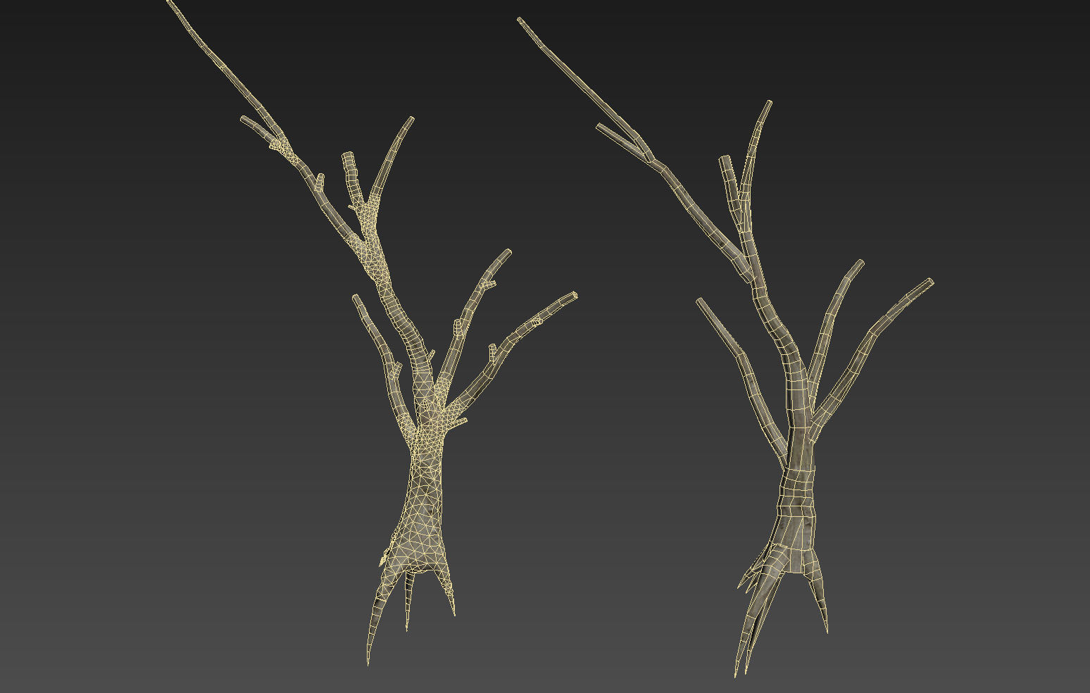 10 Old Spooky Tree Models For AAA And Mobile Games Low-poly 3D model_16