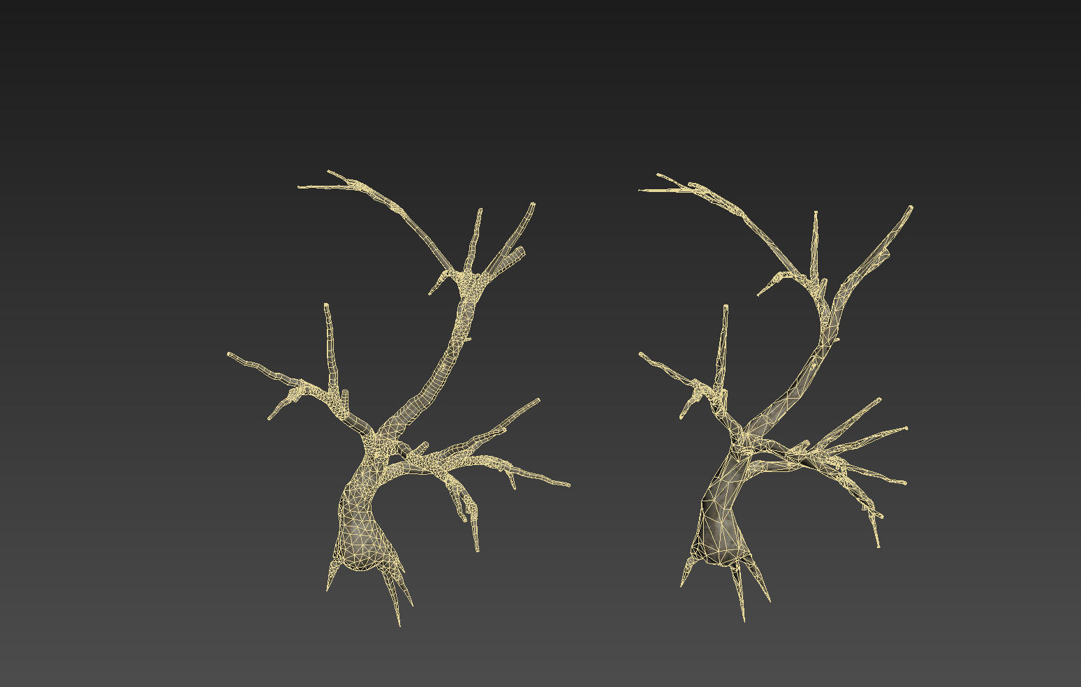 10 Old Spooky Tree Models For AAA And Mobile Games Low-poly 3D model_8