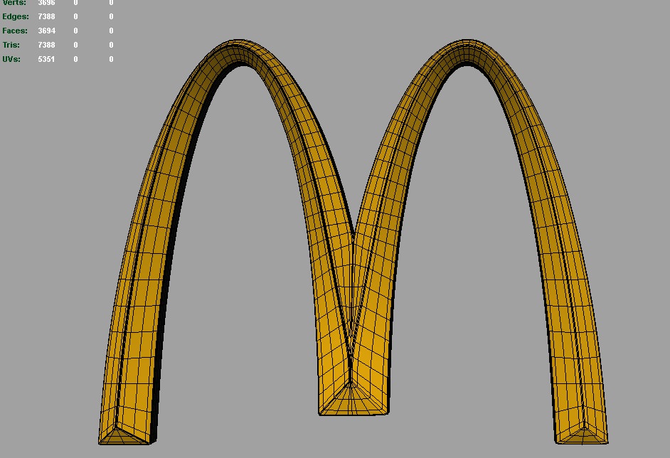 McDonalds 3d Logo 3D model_3