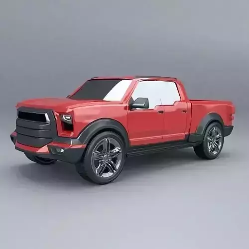 Pickup truck concept restyled 3D model