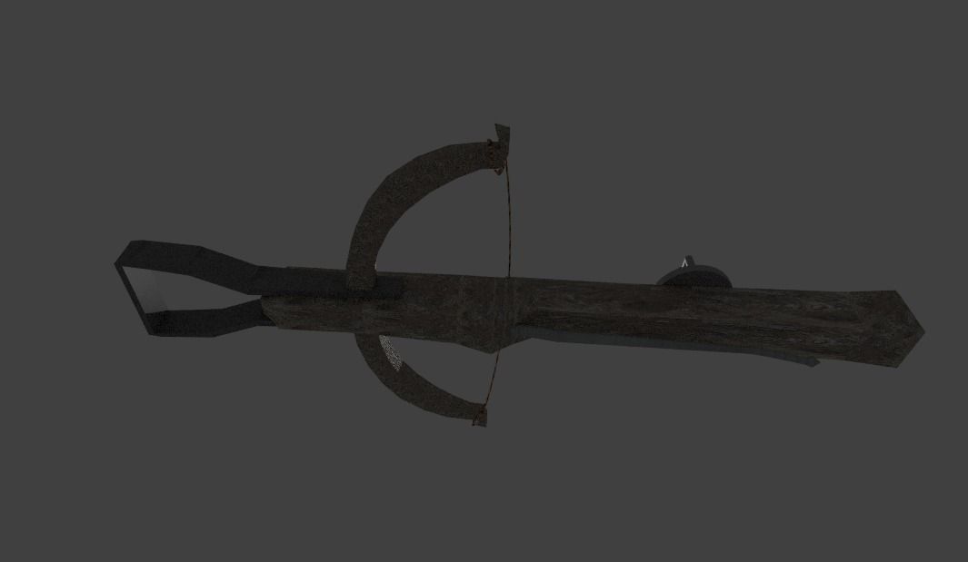 Simple Textured Siege-Crossbow Free low-poly 3D model_2