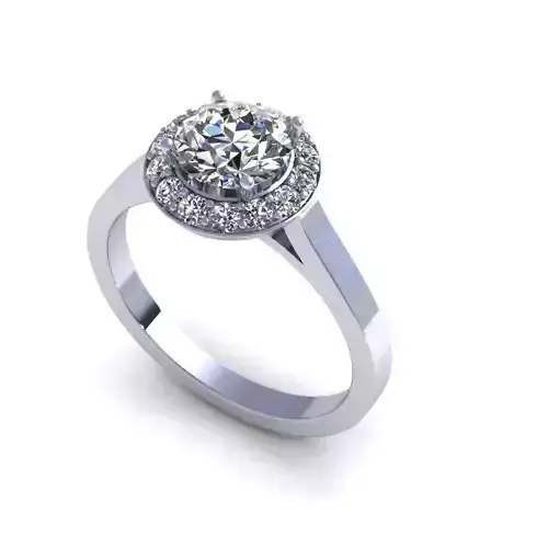 Lovely hallow diamond ring