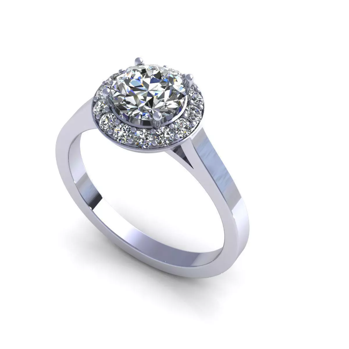 Lovely hallow diamond ring 3D print model