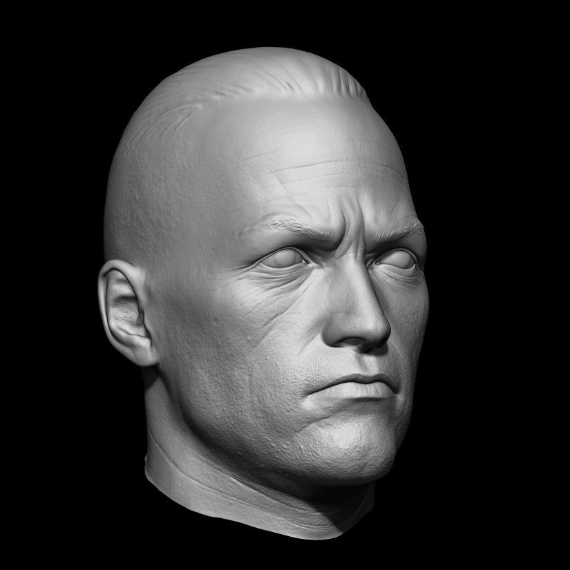 Male Head Base Mesh 3D model CGTrader