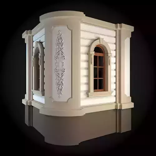 Wall building with window on side