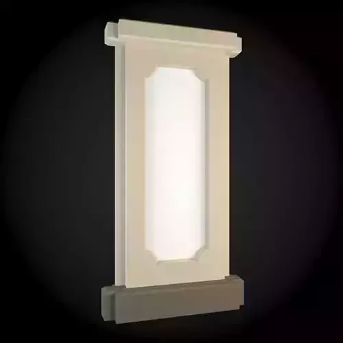 Wall light with rectangular frame