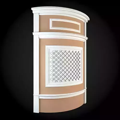 Wall fireplace with frame and trim