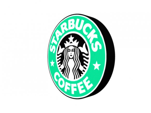 StarBucks 3d Logo 3D model_2