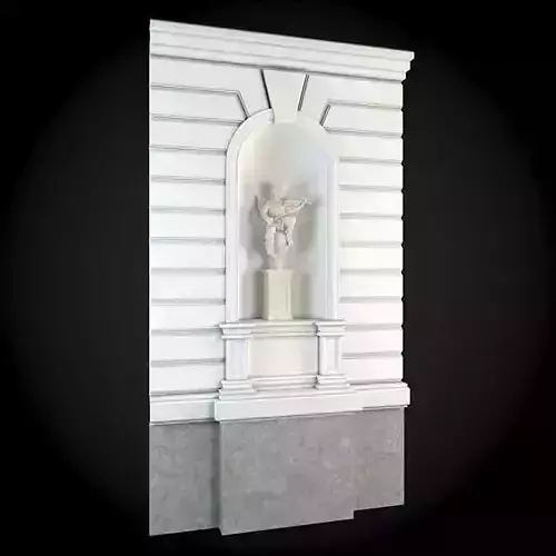 Wall statue on