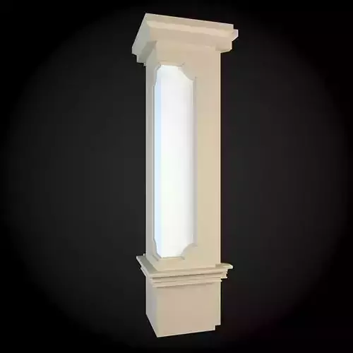 Wall column with light in it