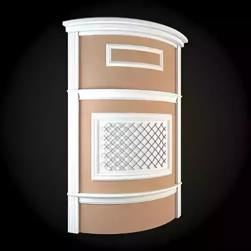 Wall fireplace with frame and trim