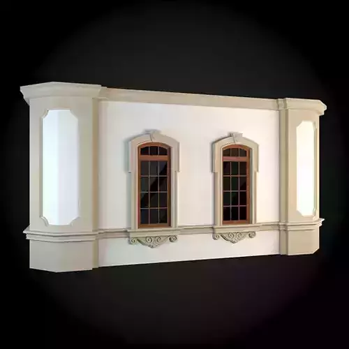 Wall three windows on