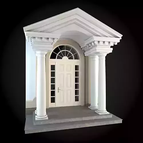 Wall door with columns and arches
