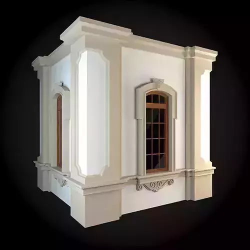 Wall building with window on side