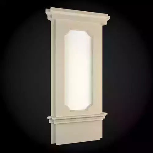 Wall window frame with beveled edge