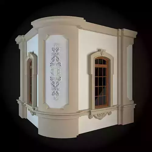 Wall ornate building with window