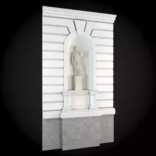 Wall statue on