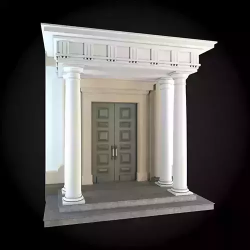 Wall door with columns and door