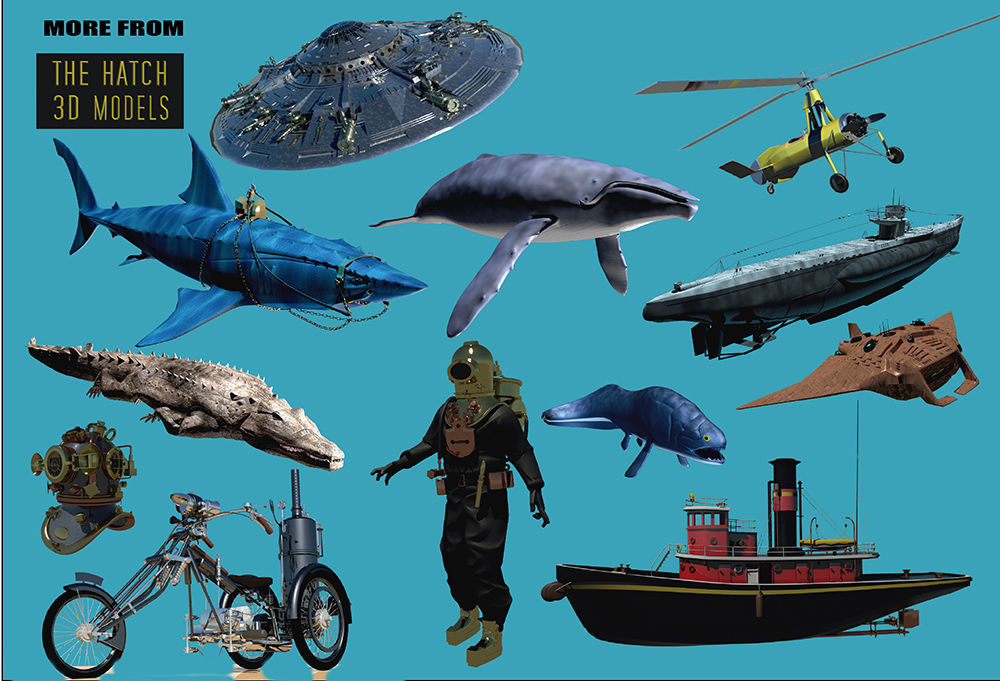 Protector submarine 3D model_4