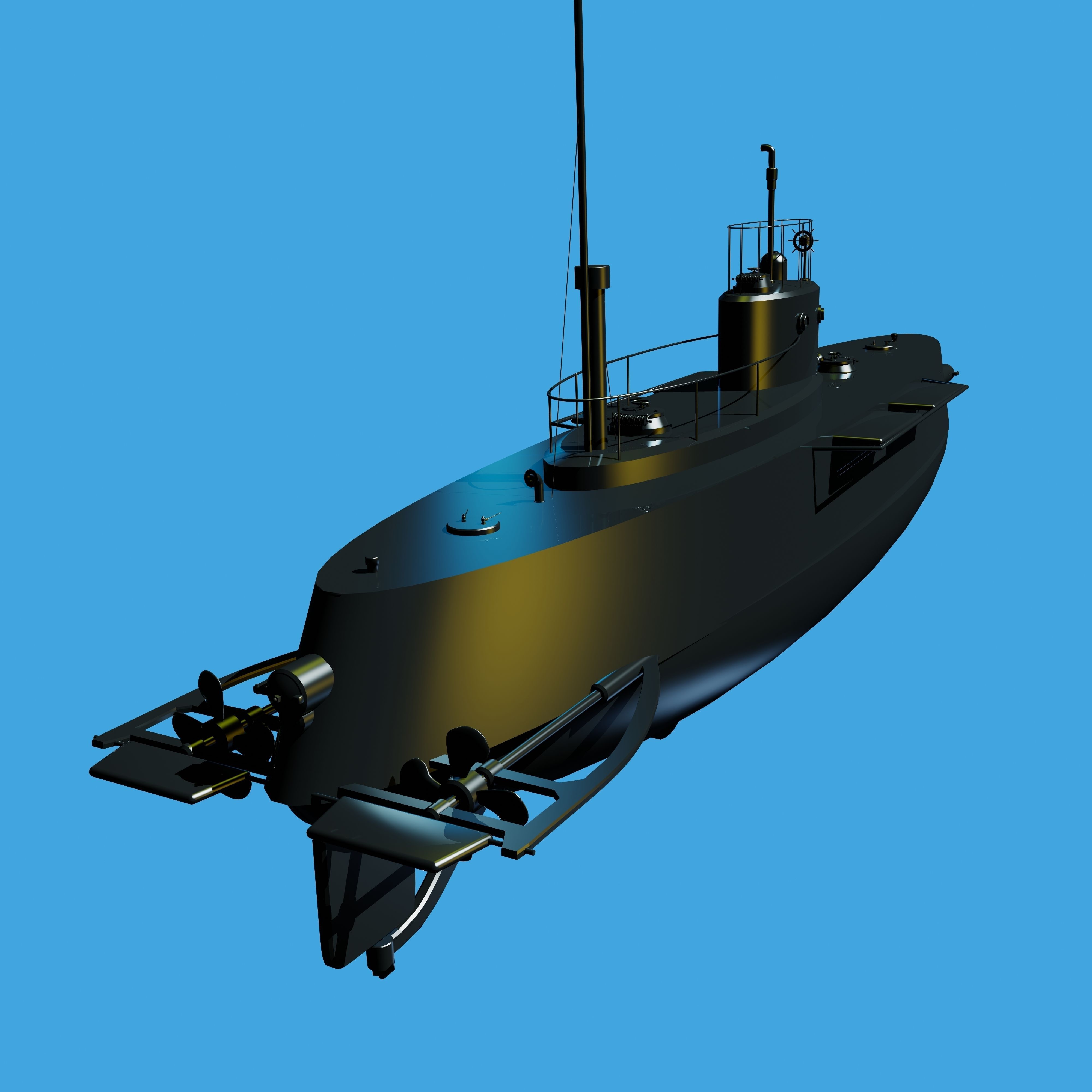 Protector submarine 3D model_2