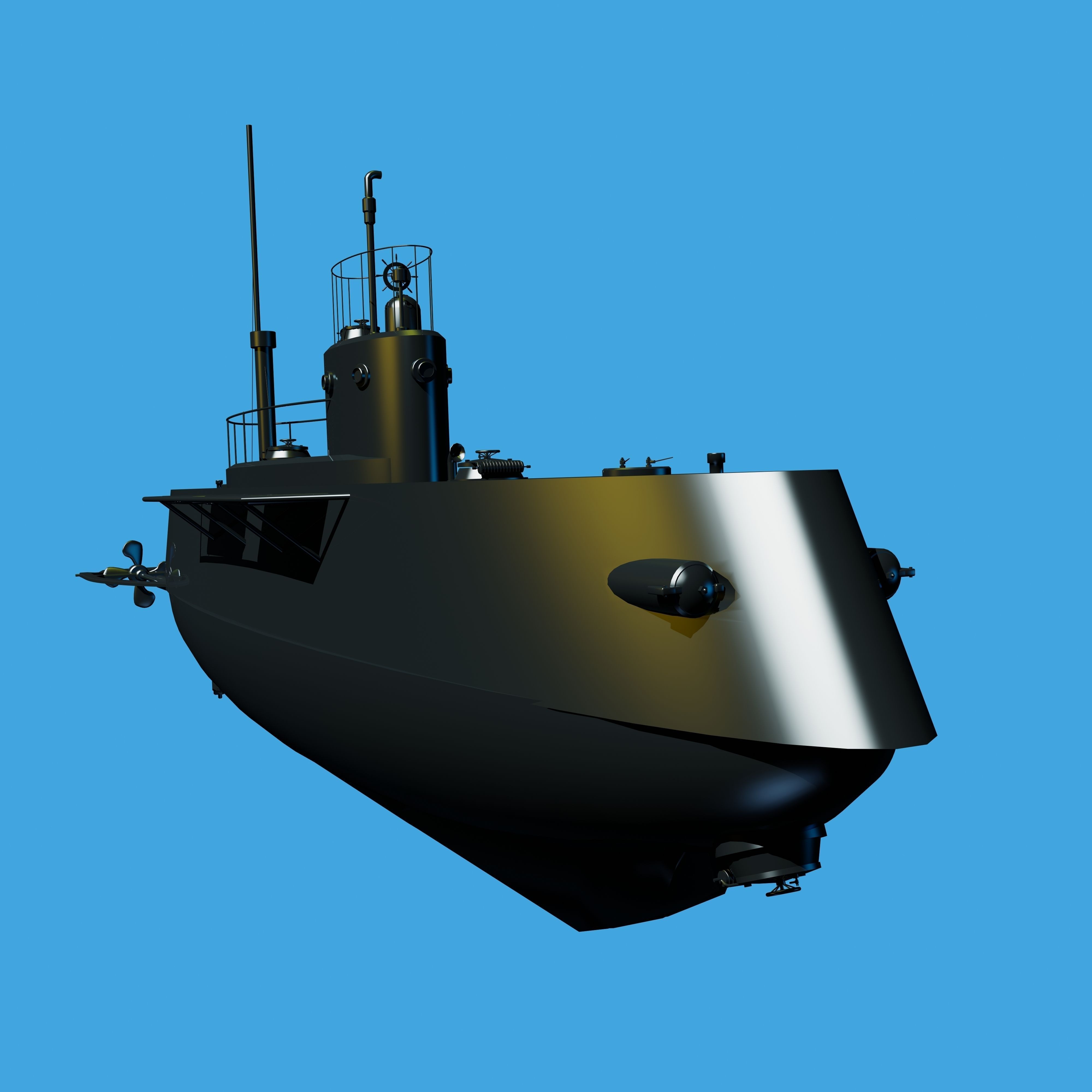 Protector submarine 3D model_1