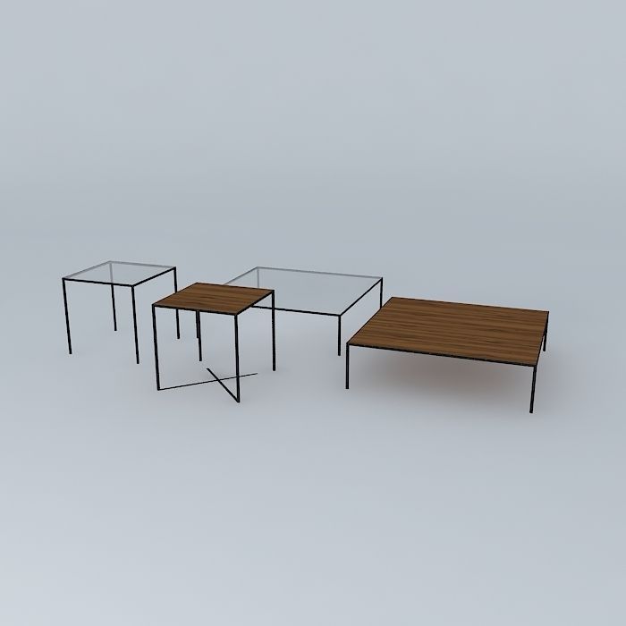 Coffee side table 3D model_1