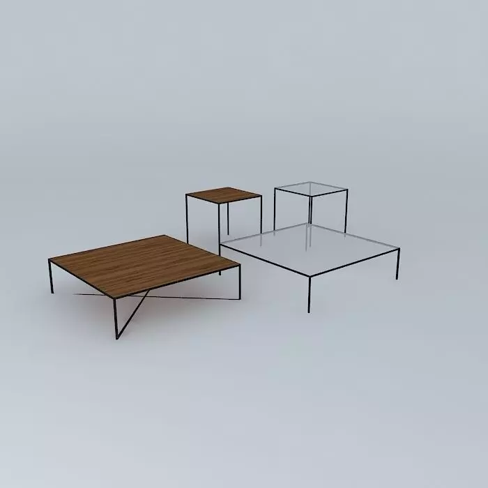 Coffee side table 3D model_0