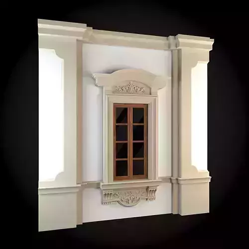 Wall ornate window on