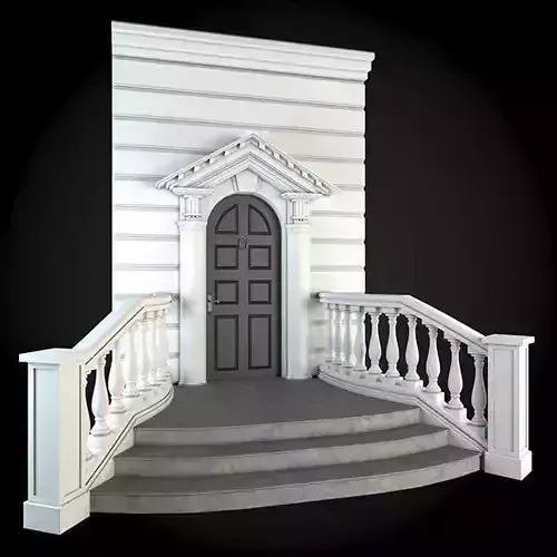 Wall door and stairs