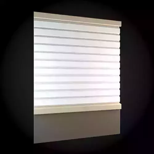 Wall window with blinds