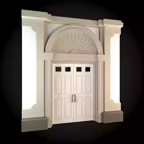 Wall door in building