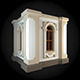 Wall building with arched window 3D model_1