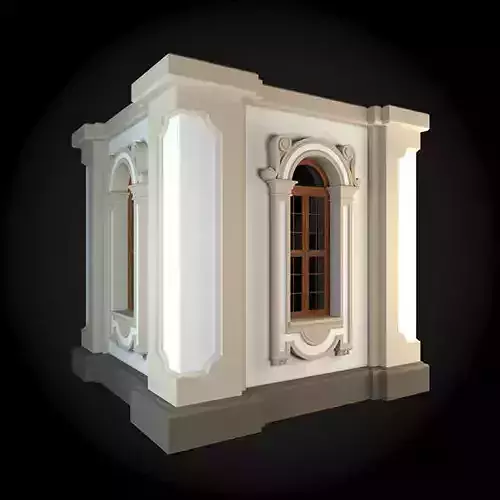 Wall building with arched window