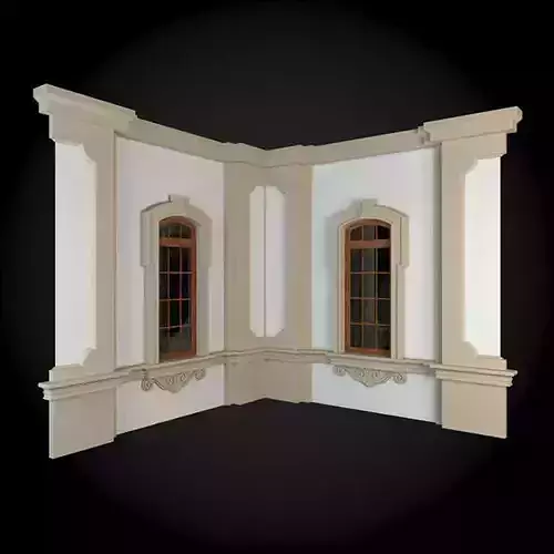 Wall room with two windows