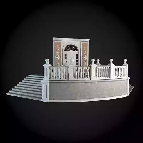 Wall balcony and stairs