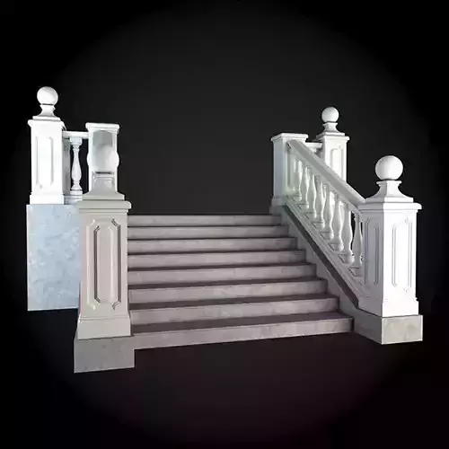 Wall set of marble stairs