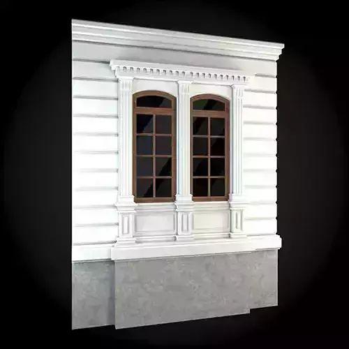 Wall window in facade of building