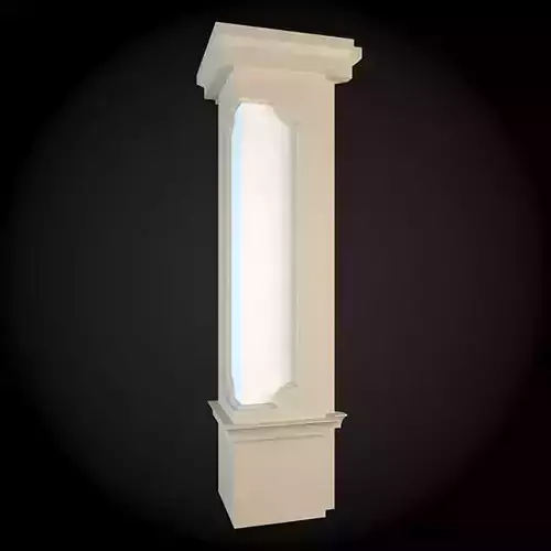 Wall column with light