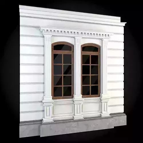 Wall house with two windows