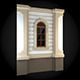 Wall facade of building with window 3D model_1
