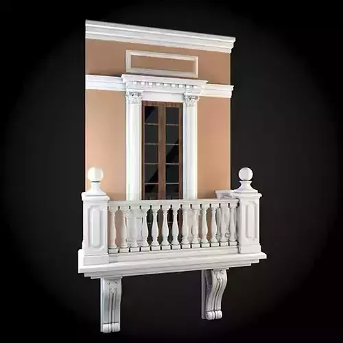 Wall balcony with railing